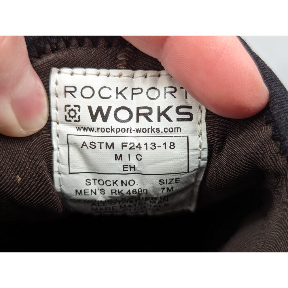 Rockport Works TruFlex Mens Slip & Oil Resistant Shoes Brown Size 7M - Picture 8 of 10